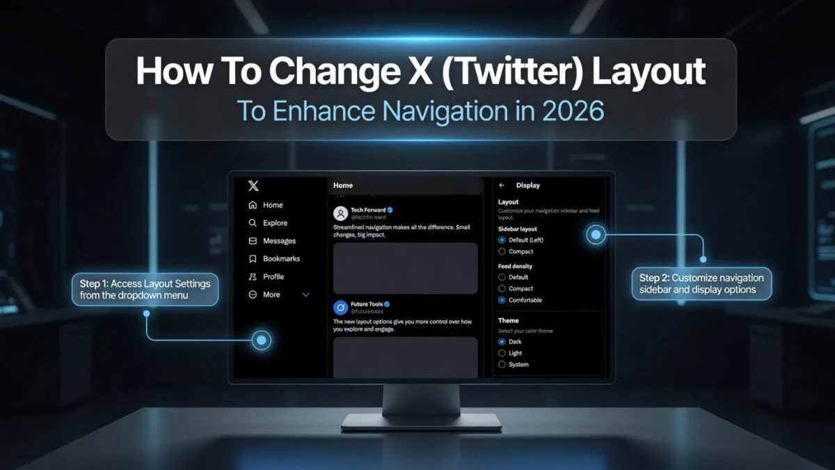 How To Change X (Twitter) Layout To Enhance Navigation in 2026 - Step-by-step guide with interface screenshot