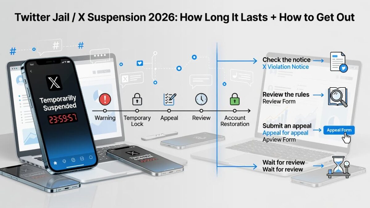 Twitter Jail / X Suspension 2026: How Long It Lasts + How to Get Out