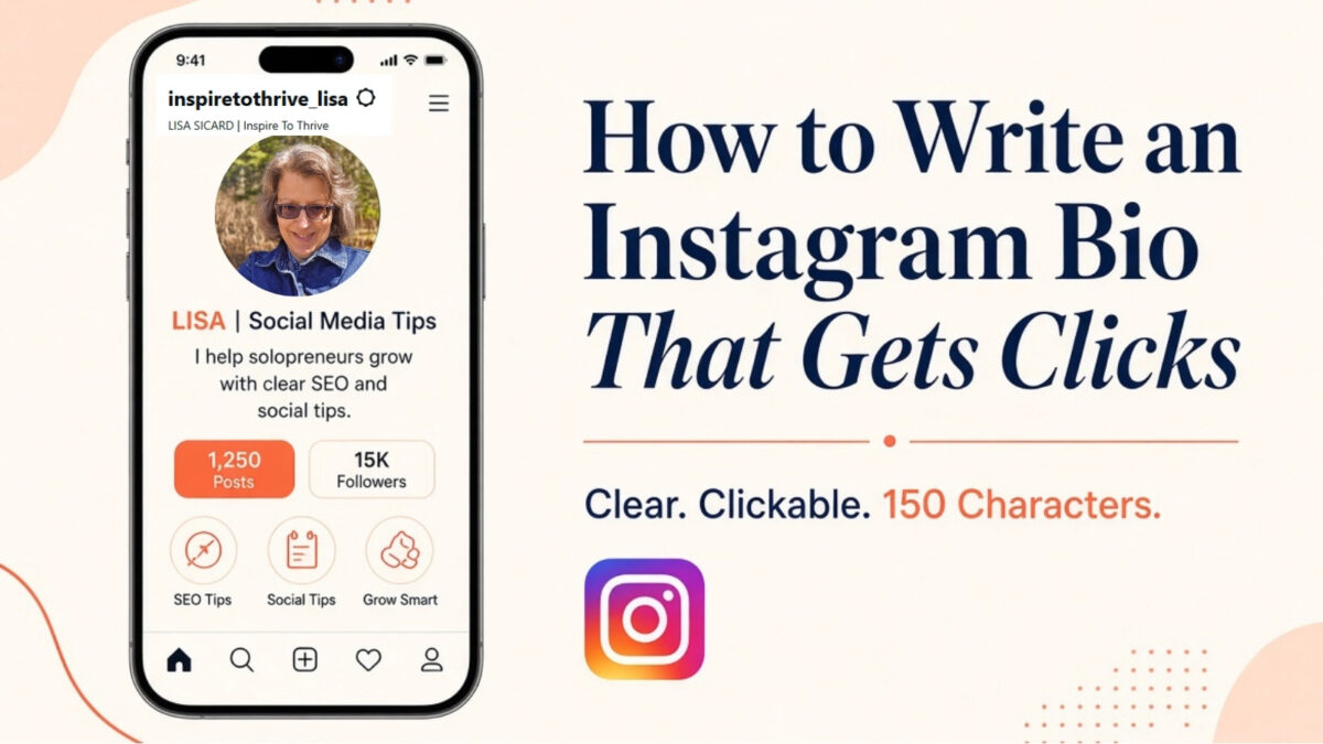 Example of how to write an Instagram bio that gets clicks on a business profile.