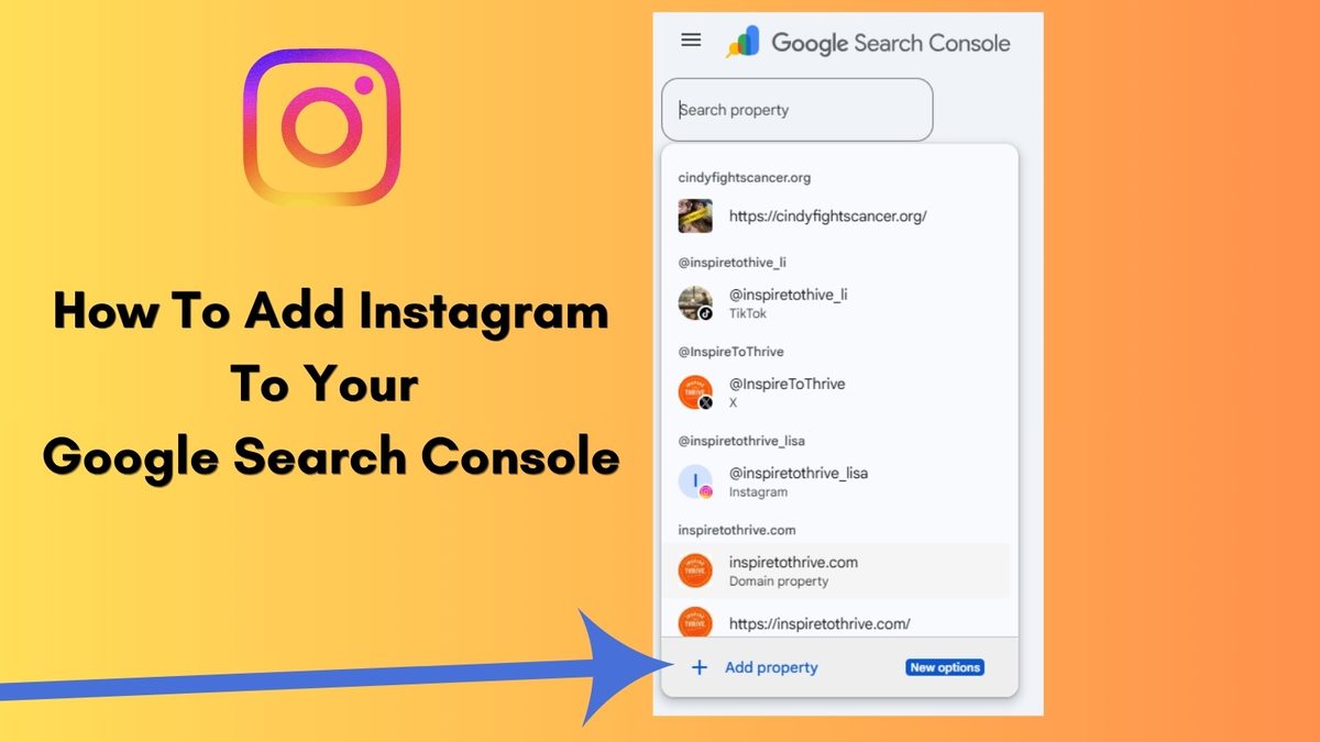 how to add Instagram to your Google Search Console