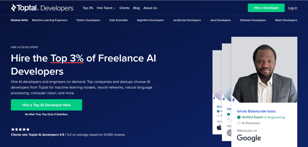 Toptal vetted freelance platform