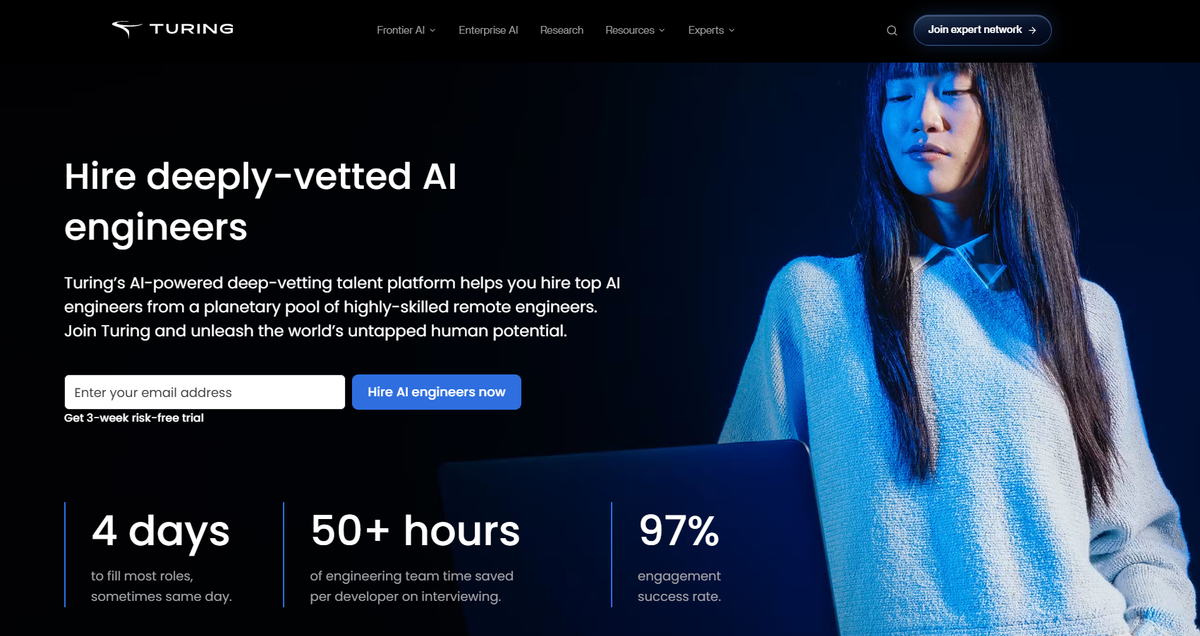 Turing AI talent matching platform 