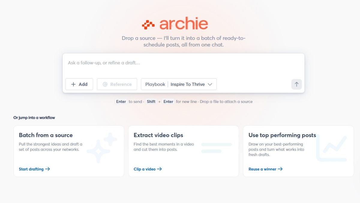 the Archie AI dashboard in Agorapulse