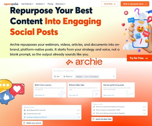 try Archie AI by Agorapulse for 30 days free.