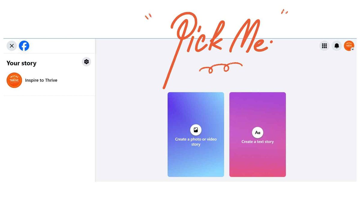 How to post stories on Facebook with a screenshot on desktop