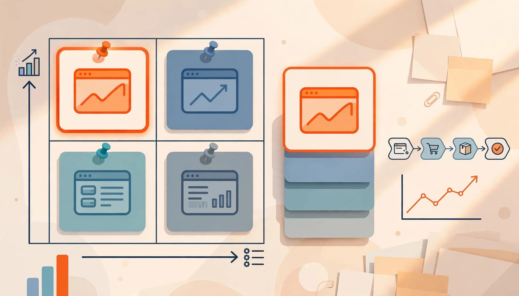 An illustration of linked pages with your best money pages.
